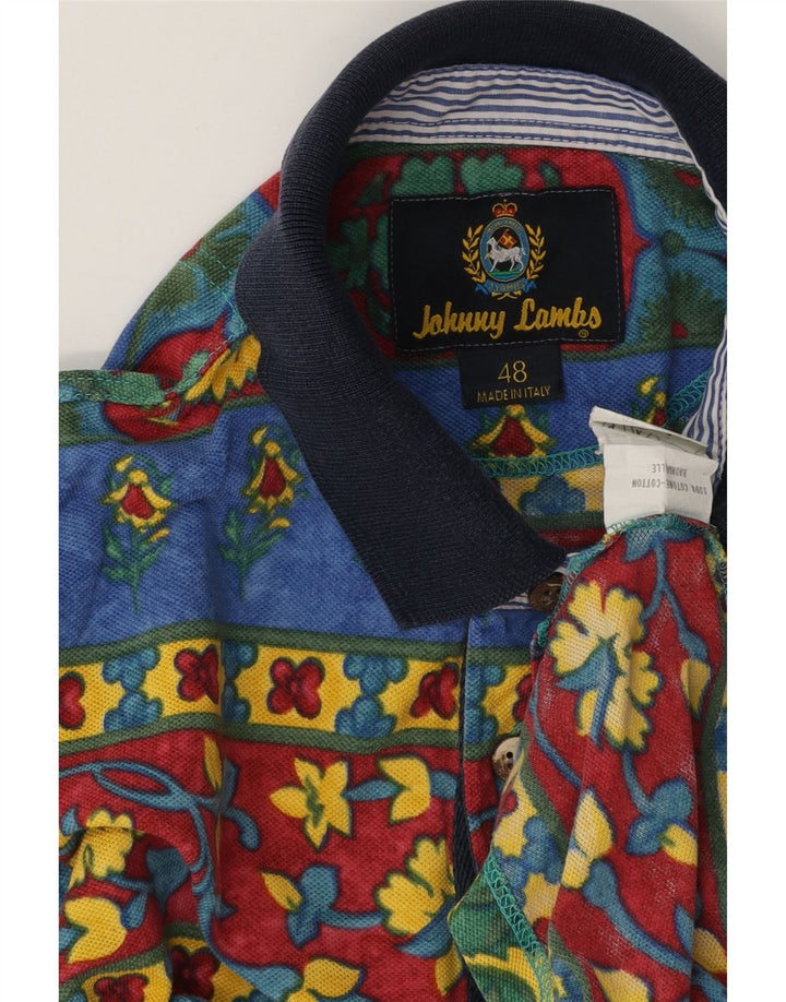 Johnny Lambs Polo Homme IT 48 Medium Multicolore Géométrique Coton