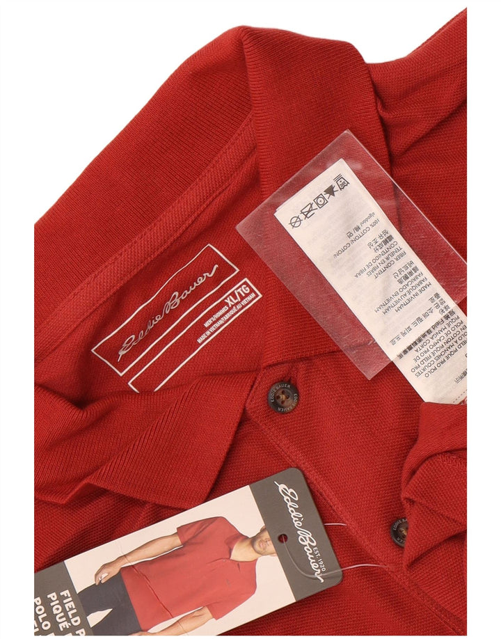 Eddie Bauer Polo Homme XL Rouge Coton