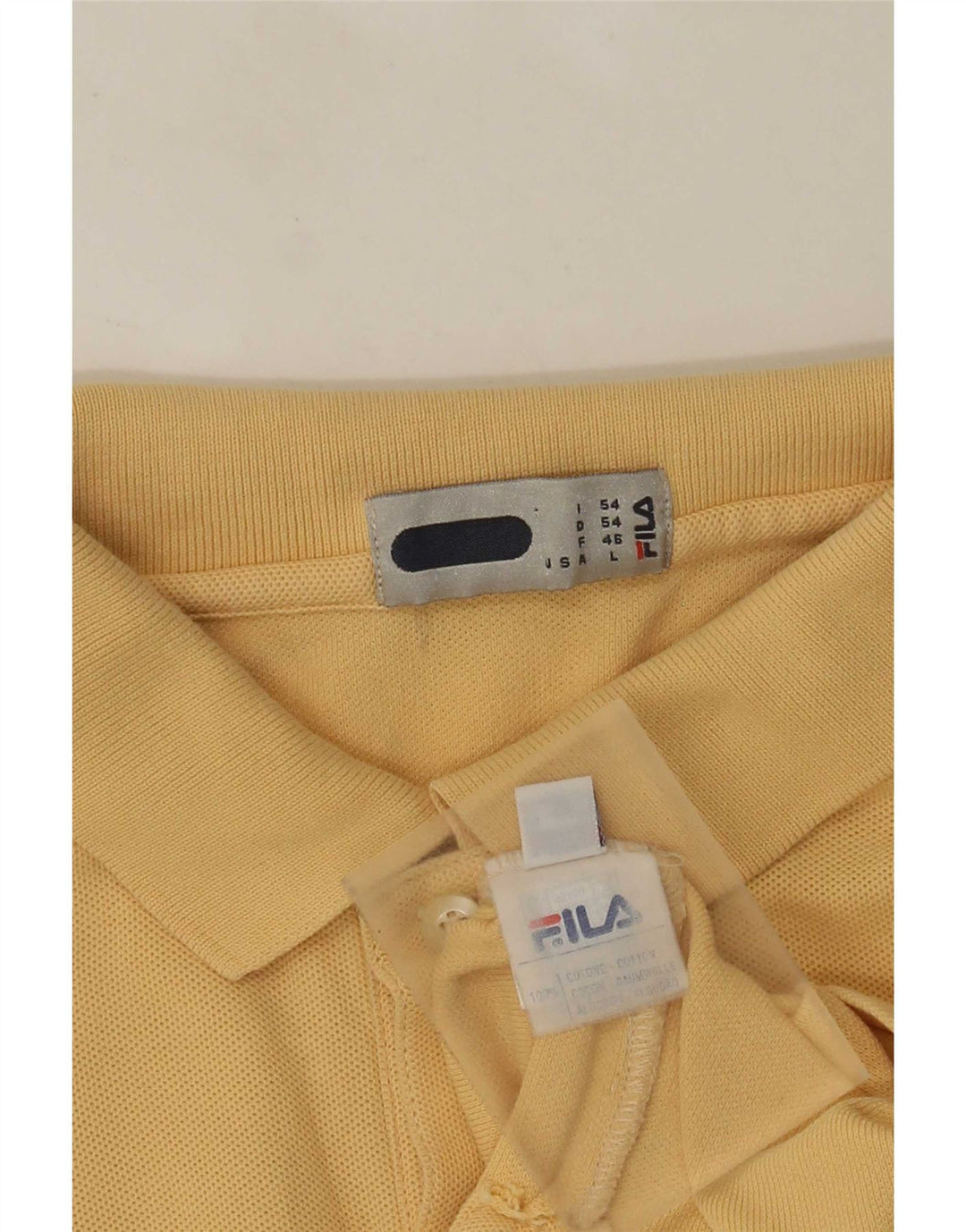 Fila Polo Homme IT 54 Large Jaune Coton
