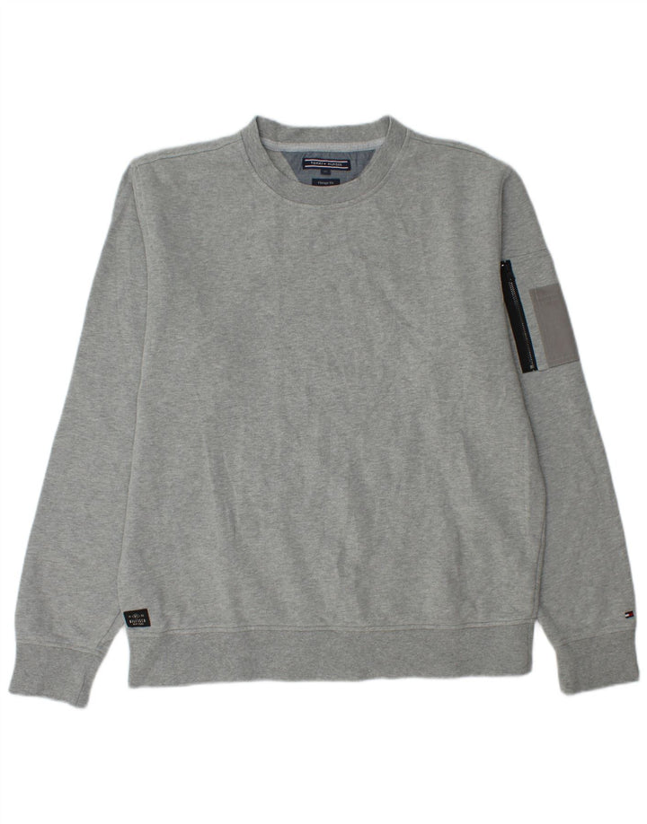 TOMMY HILFIGER Sweat-shirt Vintage Fit pour homme XL en coton gris