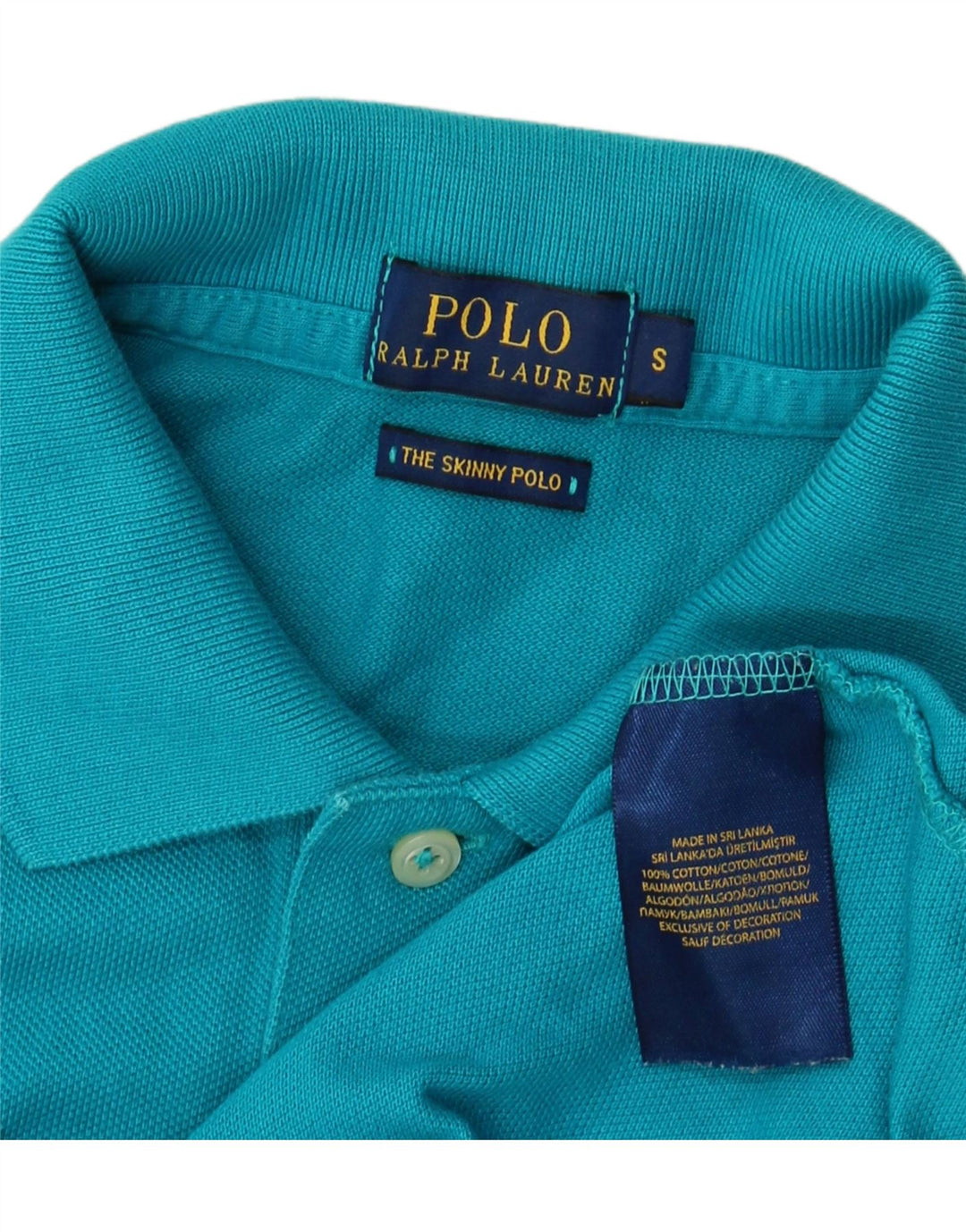 POLO RALPH LAUREN Homme The Skinny Polo Skinny Polo Petit Bleu Coton