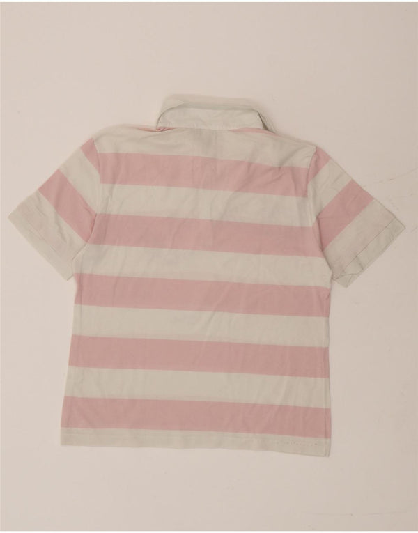 Paul & Shark Polo Graphique Femme UK 44 Coton Rayé Rose Moyen