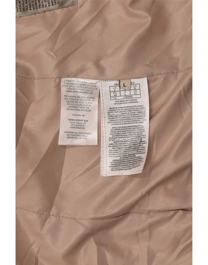 Guess Veste matelassée pour femme UK 12 Beige moyen Polyamide