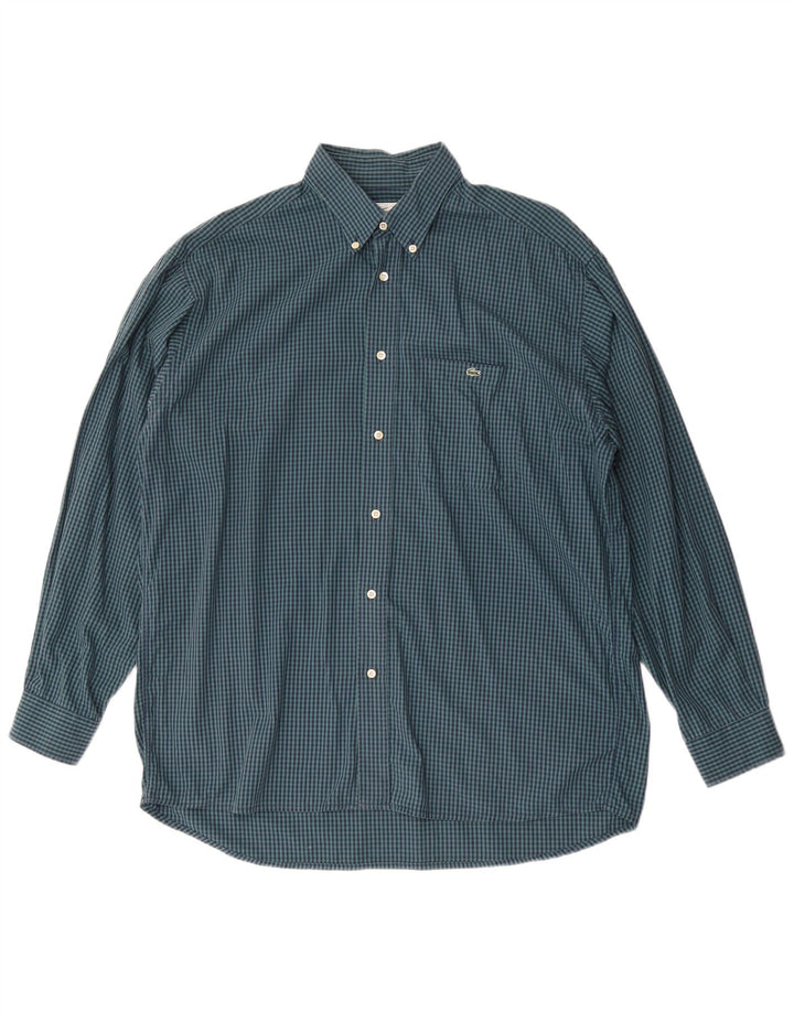 Lacoste Chemise Homme Taille 41 Grand Vichy Vert