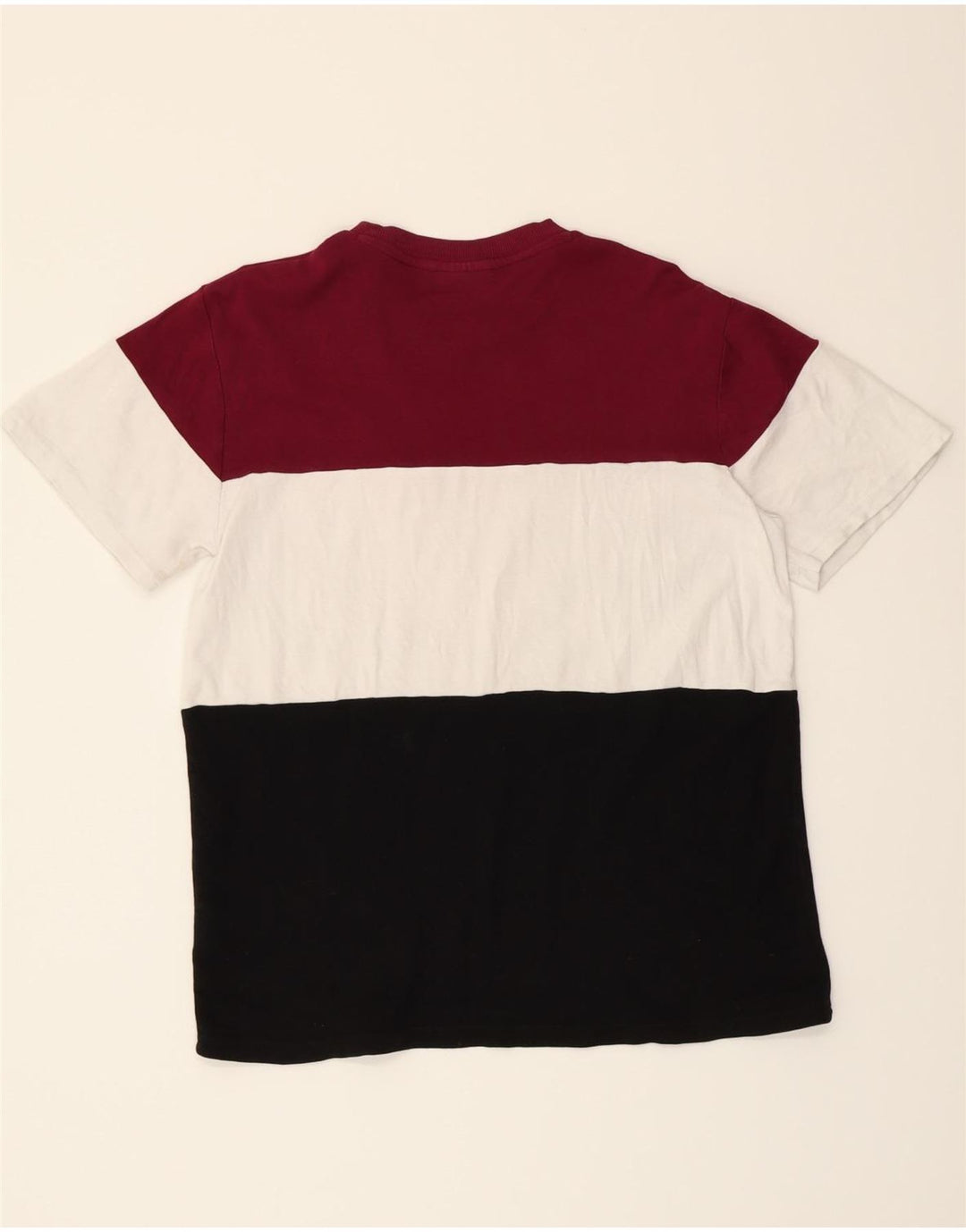 FILA Womens Graphic T-Shirt Top UK 12 Medium Multicoloured Colourblock Vintage Fila and Second-Hand Fila from Messina Hembry 