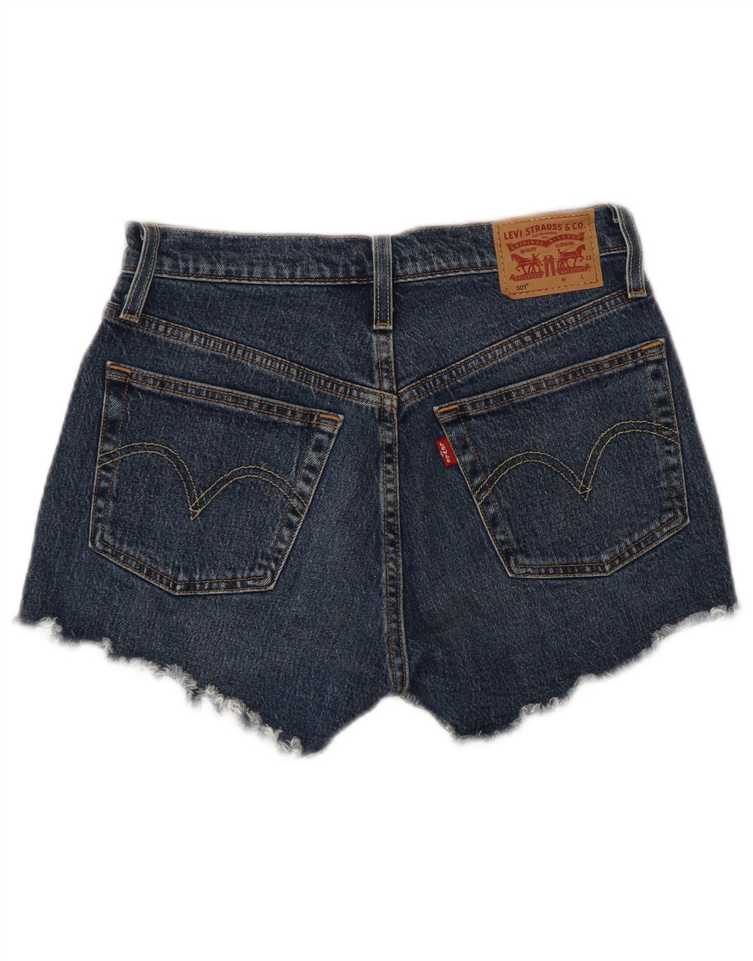 LEVI'S Short en jean vieilli 501 W26 pour femme en coton bleu petit