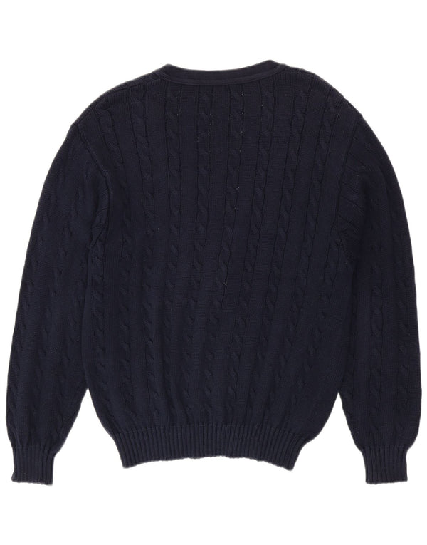 BENETTON Pull Cardigan Homme Grand Bleu Marine Coton