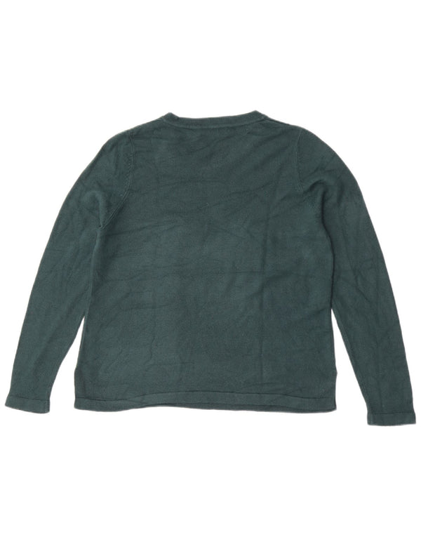 Marks & Spencer Pull col bateau pour femme UK 14 Acrylique vert moyen