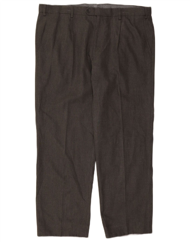 Marks & Spencer Pantalon de costume classique pour homme W38 L29 Gris Polyester