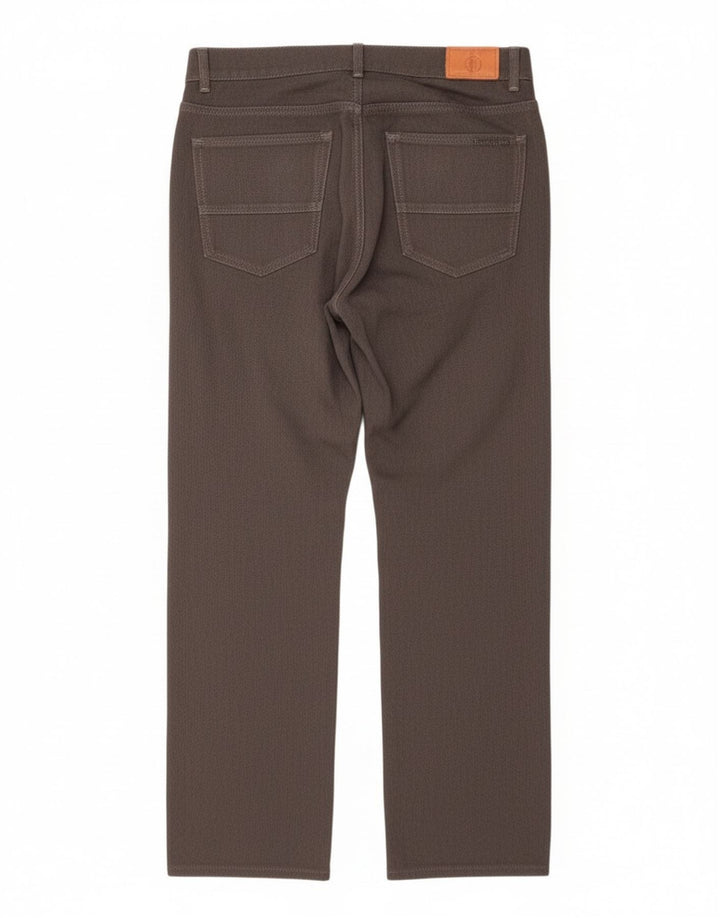 Trussardi Pantalon décontracté droit W33 L29 Gris Polyester