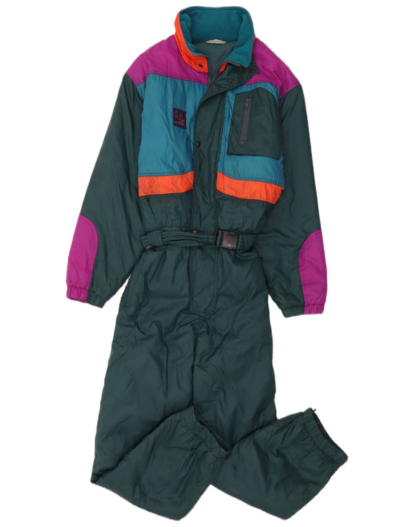 Brugi Combinaison de ski à capuche pour homme IT 52 XL Vert Colorblock Polyamide