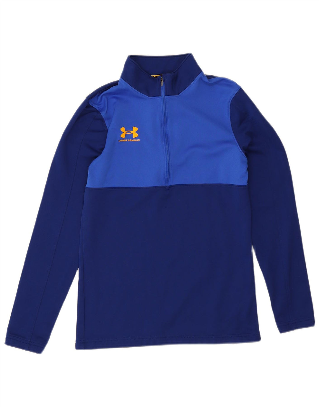 Under Armour Haut à col zippé à manches longues pour homme Small Bleu marine Colourblock