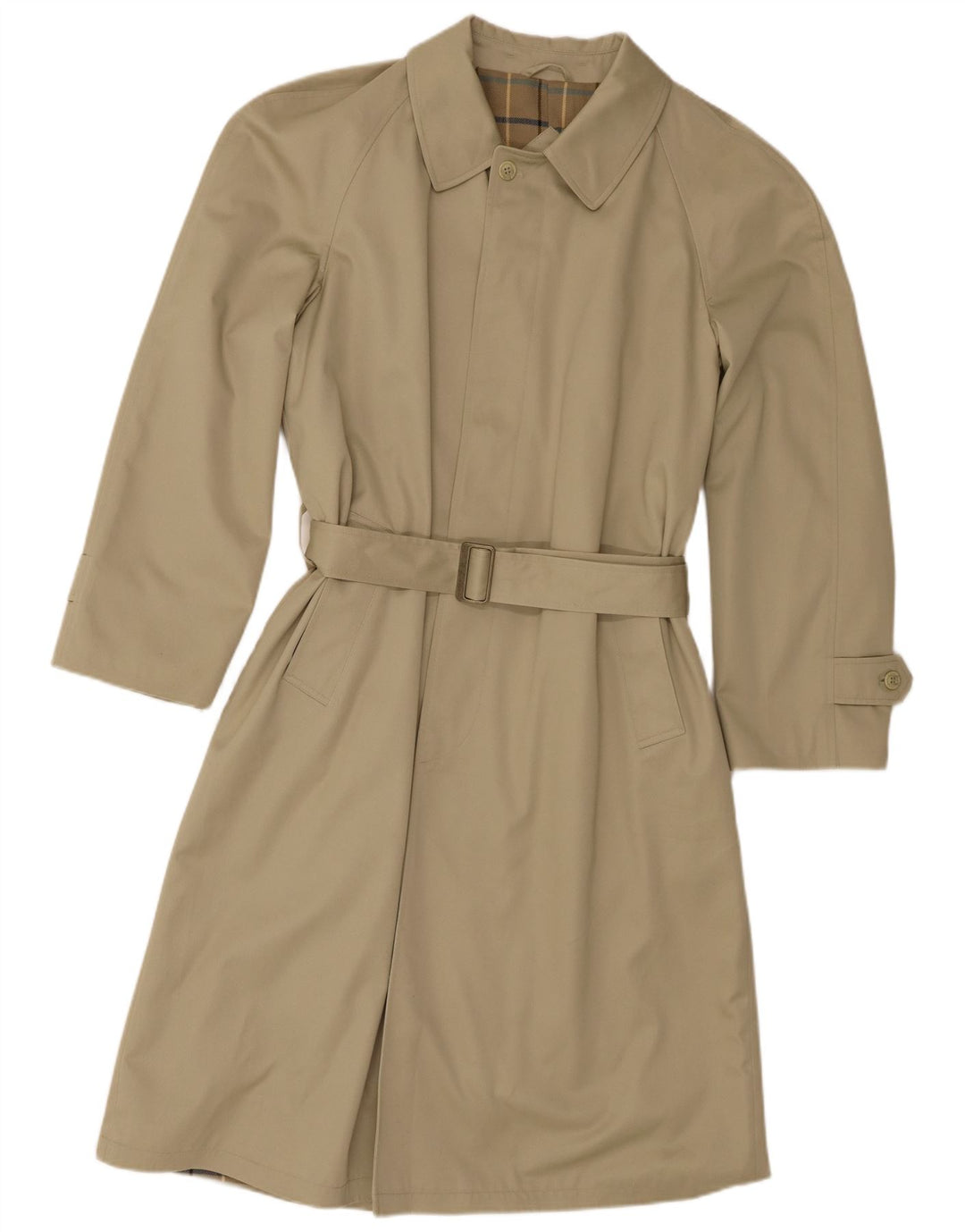 Trench-Coat Vintage Homme IT 46 Petit Polyester Beige