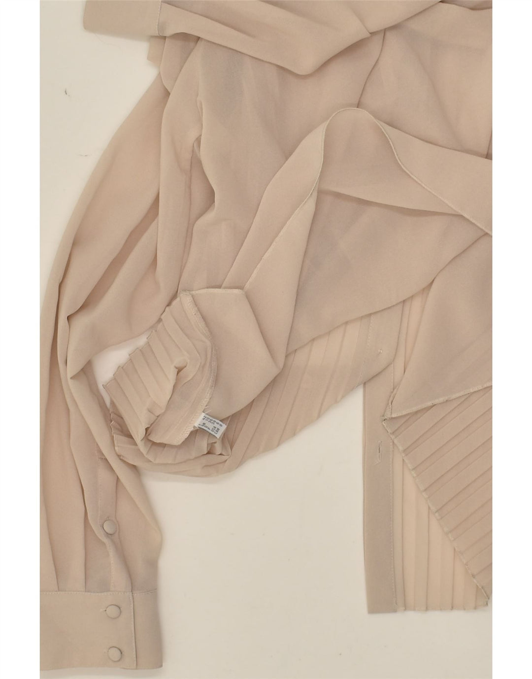 PINKO Chemisier surdimensionné transparent pour femme UK 10 Petit Beige