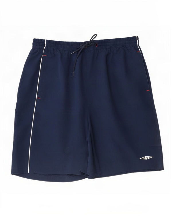 Umbro Mens Graphic Sport Shorts 2XL Navy Blue Polyester