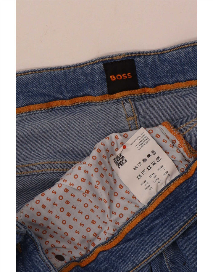 Hugo Boss Jean droit W44 L32 bleu coton homme