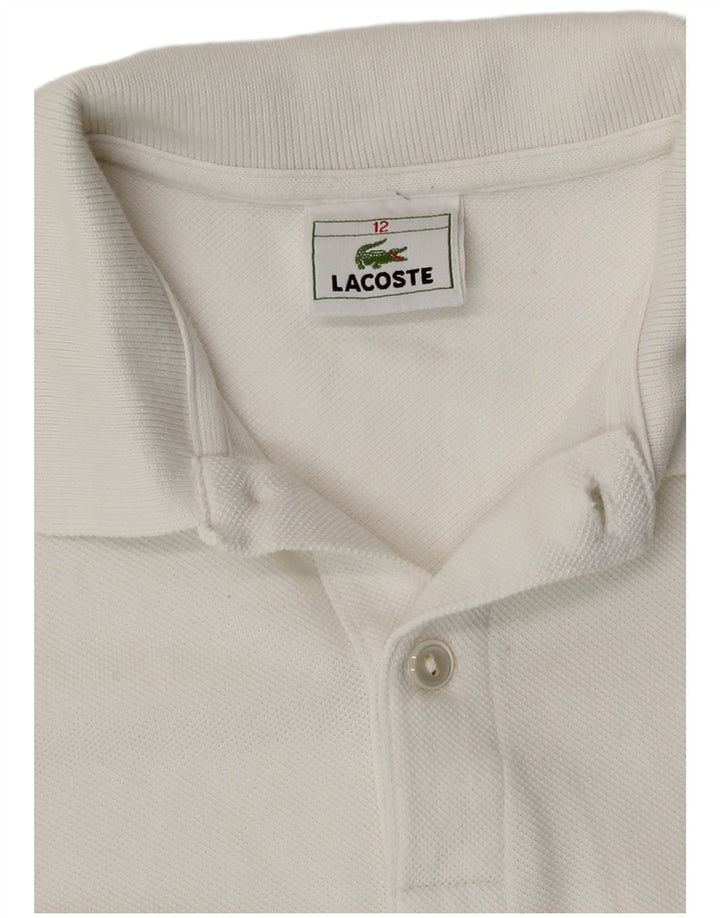 Polo Lacoste Garçon 11-12 ans Blanc Coton