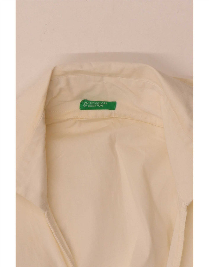 Benetton Chemise portefeuille pour femme UK 12 Blanc moyen