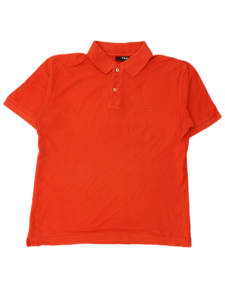 FILA Polo Homme Petit Orange Coton