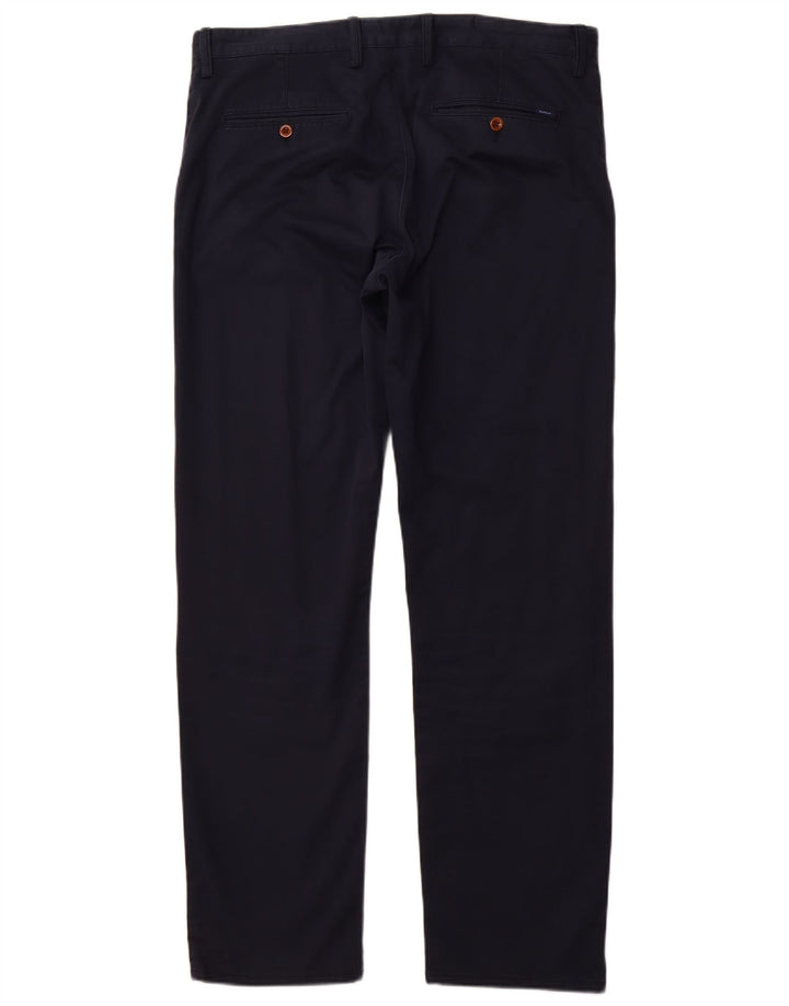 GANT Pantalon Chino Droit Homme W36 L34 Bleu Marine Coton