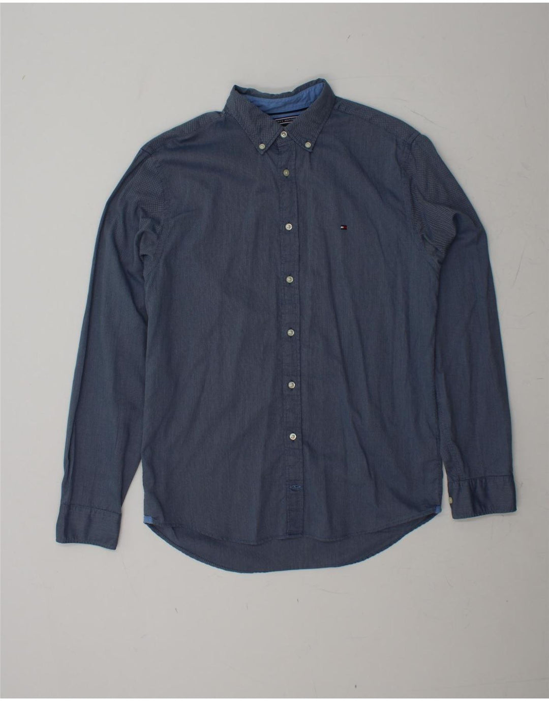 TOMMY HILFIGER Mens Shirt Medium Blue Spotted