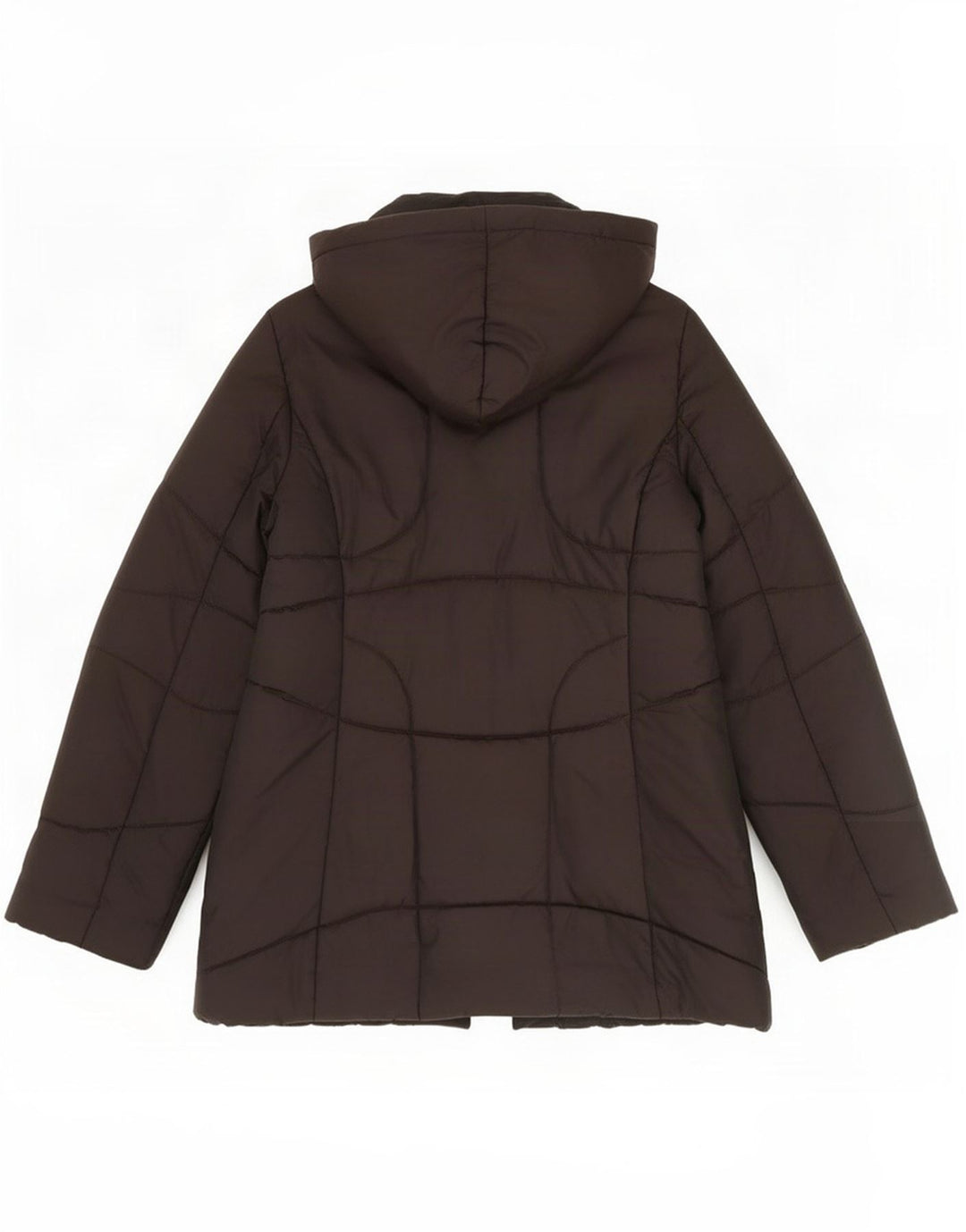 Intrend Manteau rembourré à capuche pour femme UK 12 Marron moyen Polyester