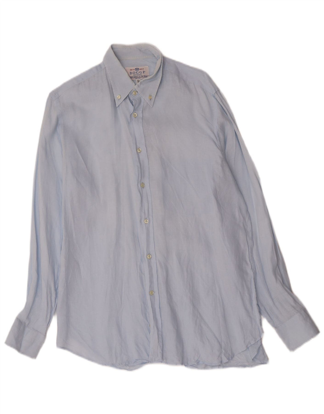 Boggi Chemise Homme Taille 39 15 1/2 Bleu Moyen