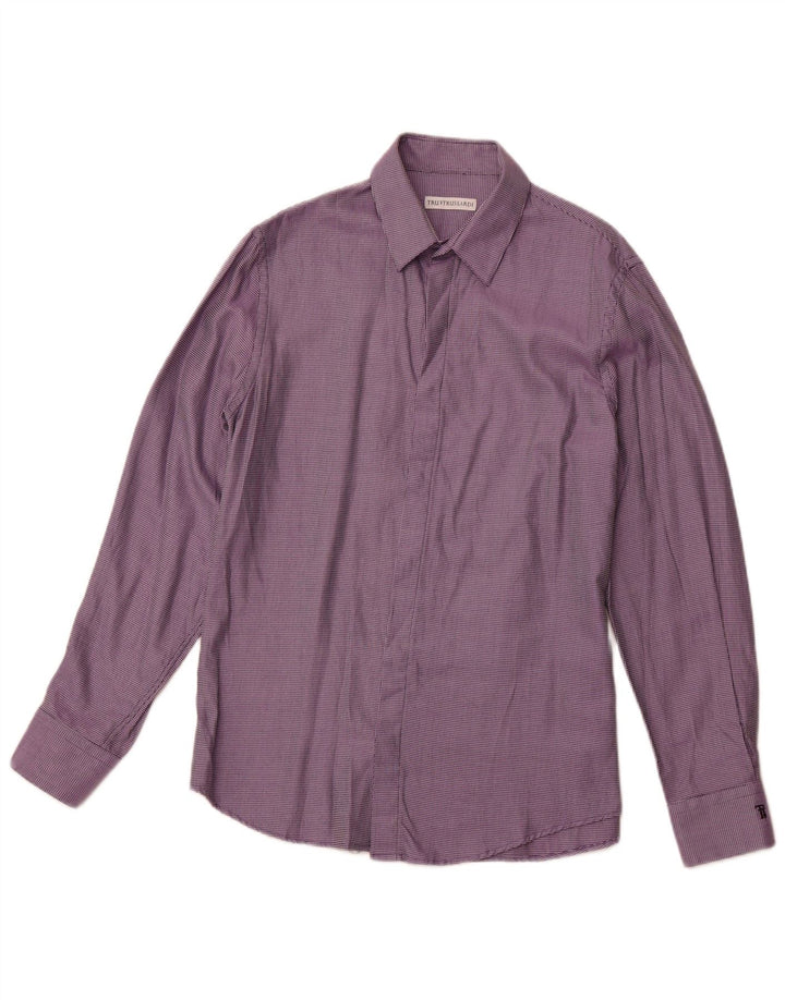 TRUSSARDI Chemise homme taille 41 violet moyen tacheté
