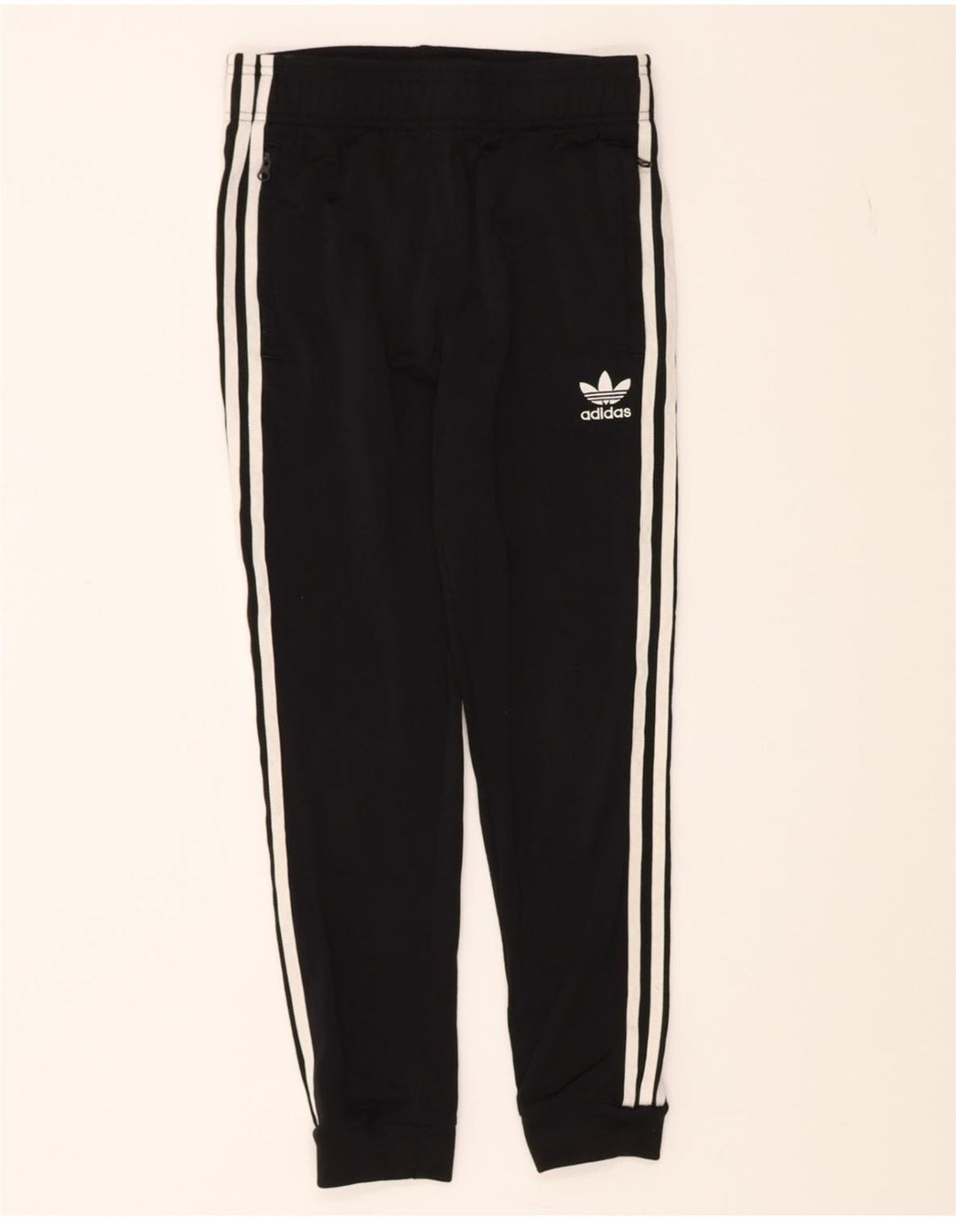 ADIDAS Boys Tracksuit Trousers Joggers 11-12 Years  Black Polyester Vintage Adidas and Second-Hand Adidas from Messina Hembry 