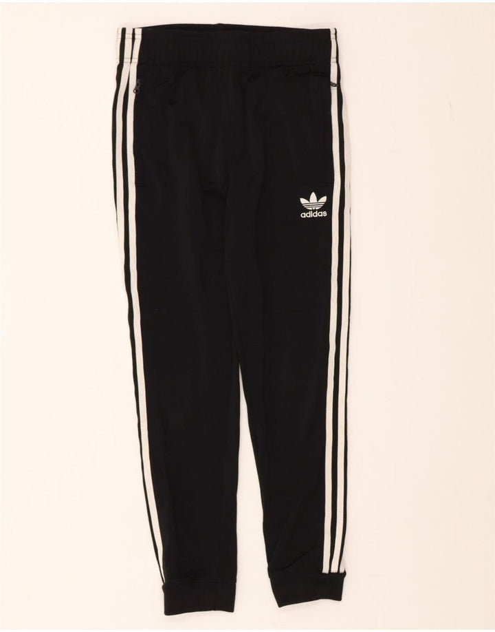 ADIDAS Boys Tracksuit Trousers Joggers 11-12 Years  Black Polyester Vintage Adidas and Second-Hand Adidas from Messina Hembry 