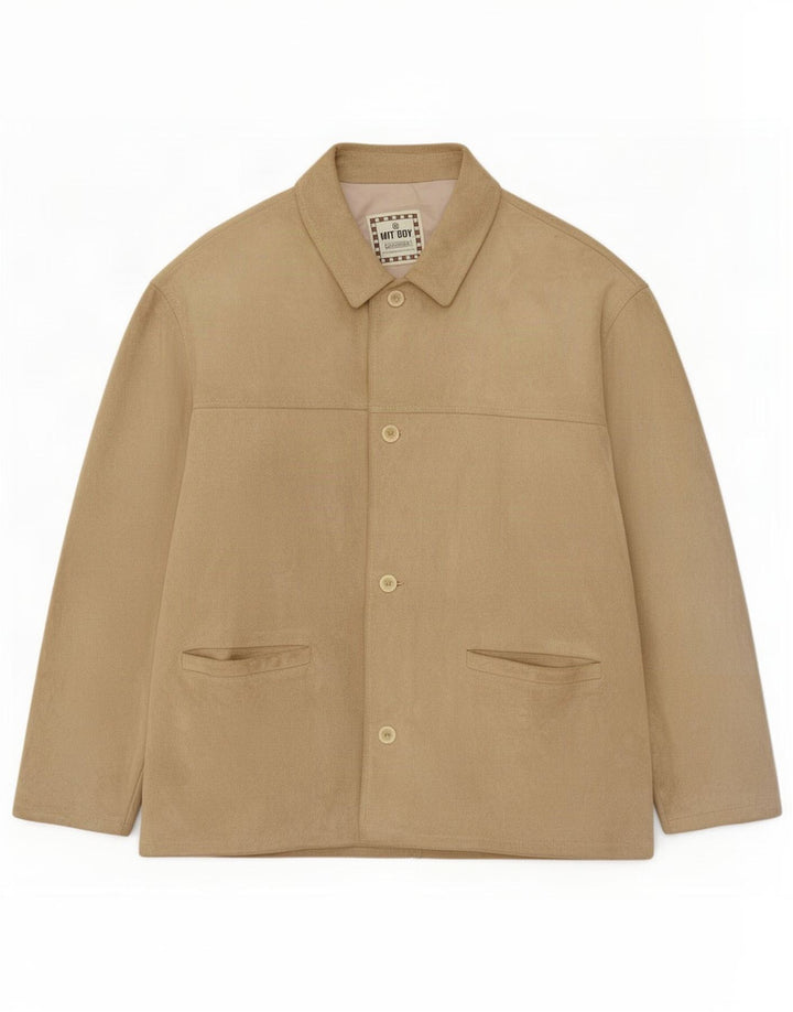Wit Boy Veste en Daim Homme IT 50 Grand Cuir Beige