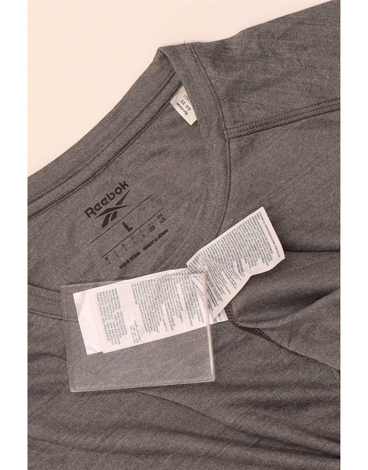 Reebok T-Shirt Homme Haut Large Gris Polyester