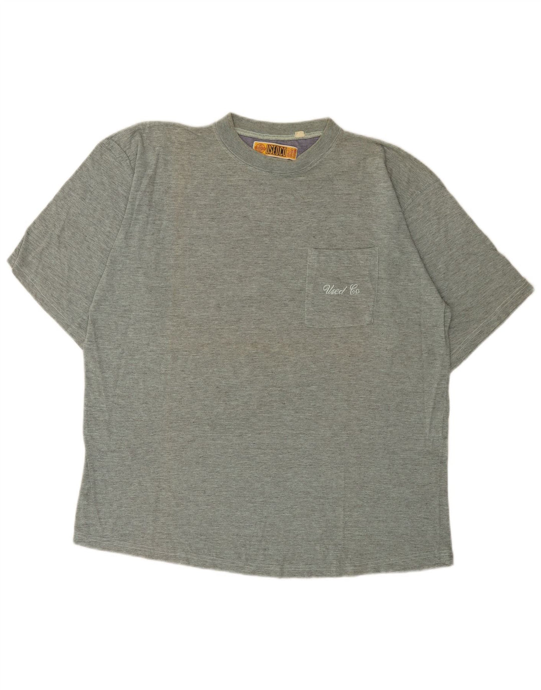 vintage Mens T-Shirt Top Grand Gris Moucheté