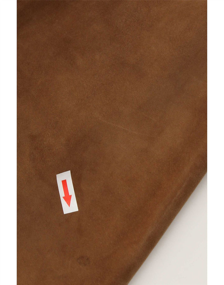 jupe en daim femme vintage W26 Petit Beige