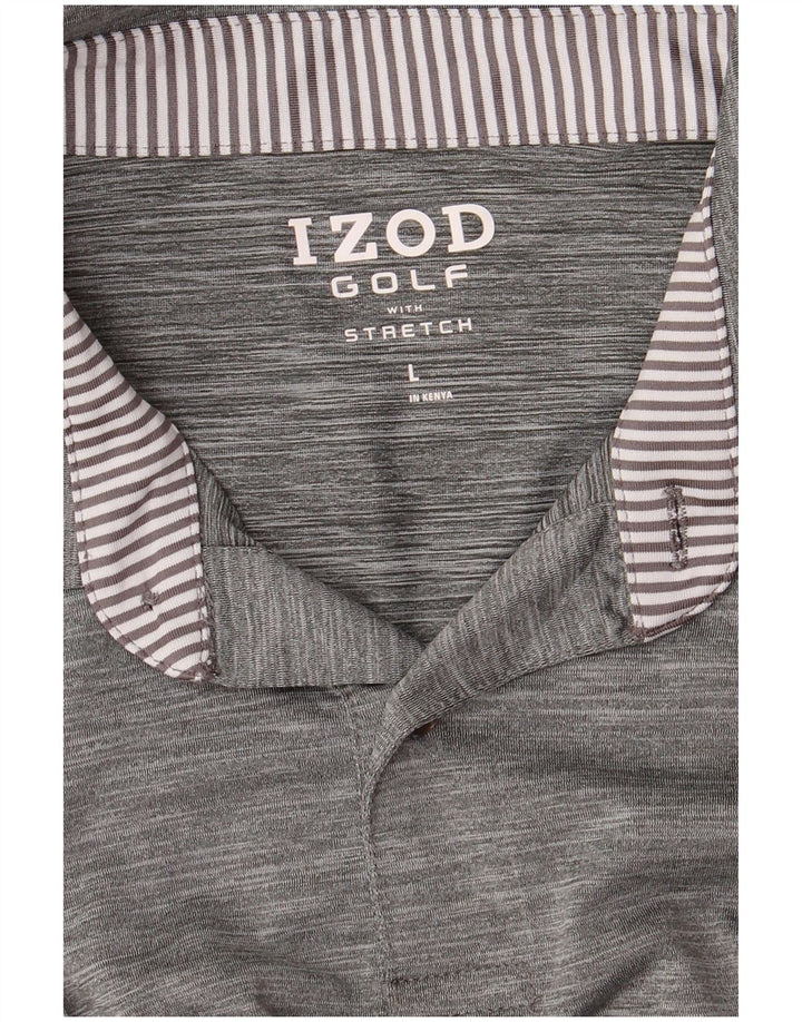 IZOD Polo de Golf Homme Grand Gris Moucheté