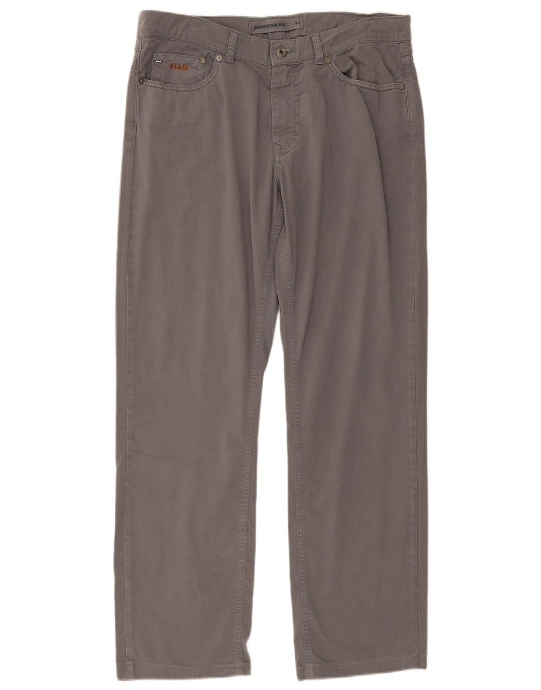 Harmont & Blaine Pantalon décontracté droit IT 48 gris moyen en coton pour homme