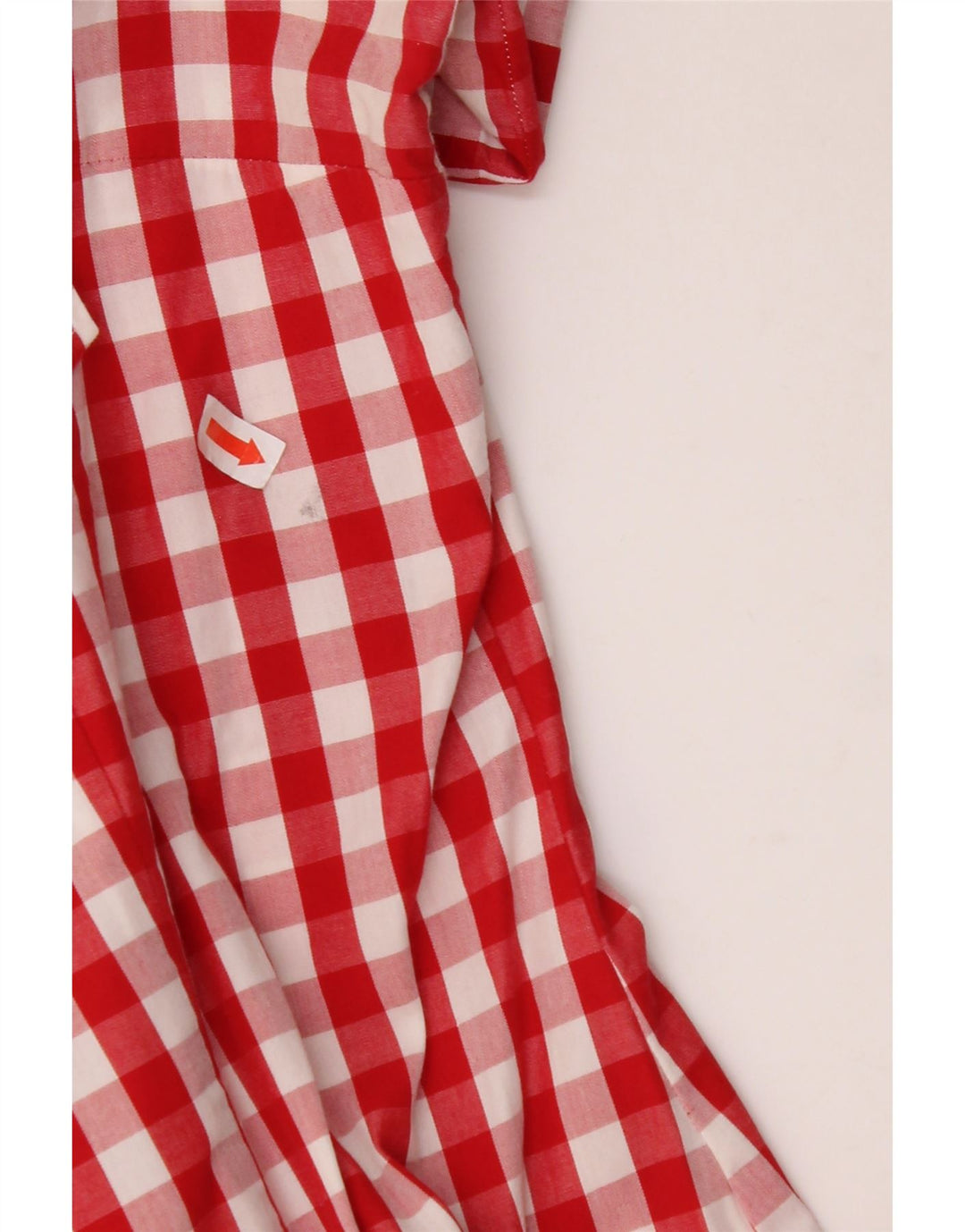 BENETTON Chemise à manches courtes pour femme UK 14 Medium Red Check