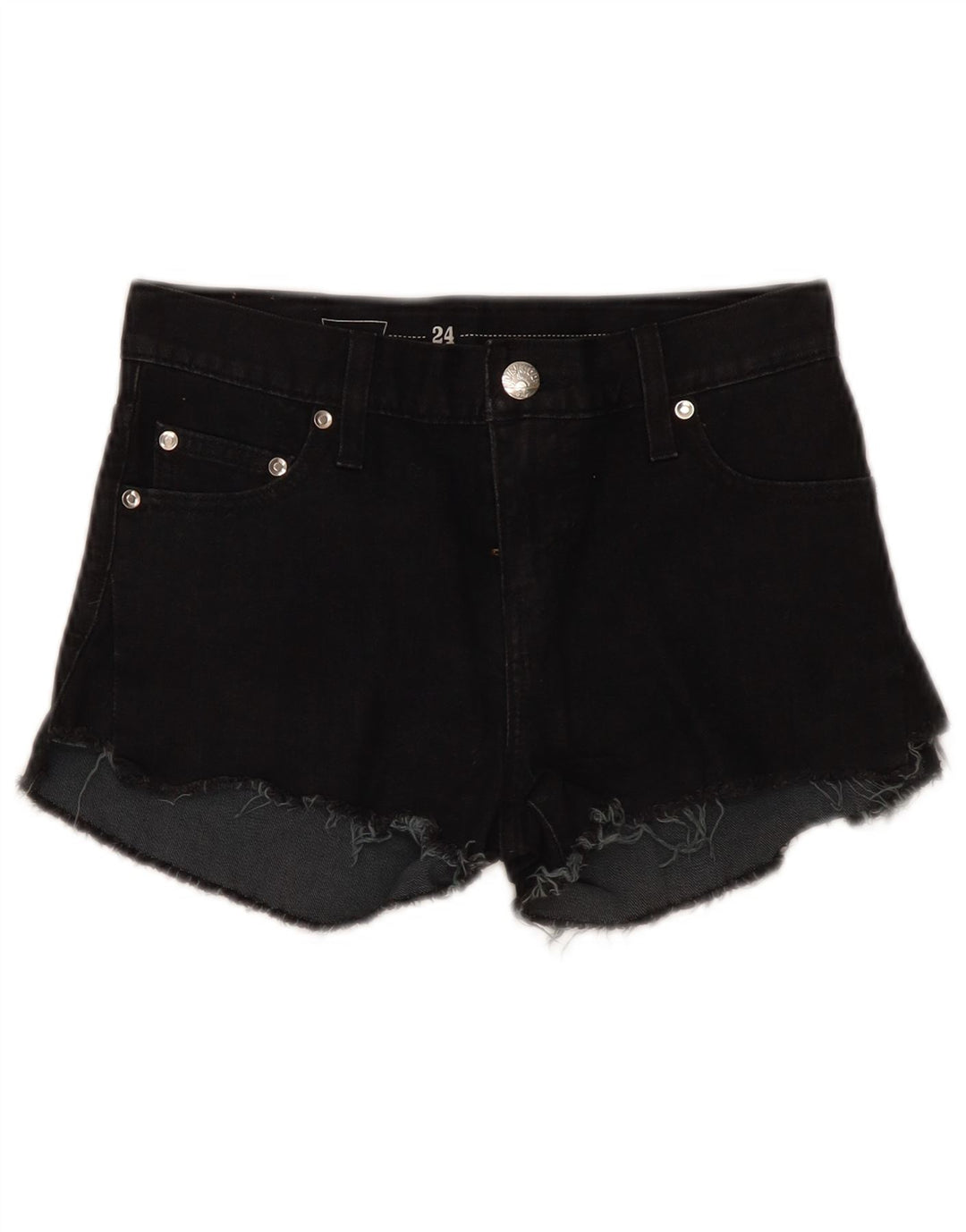 LEVI'S Short en Jean Femme W24 XS Noir Coton