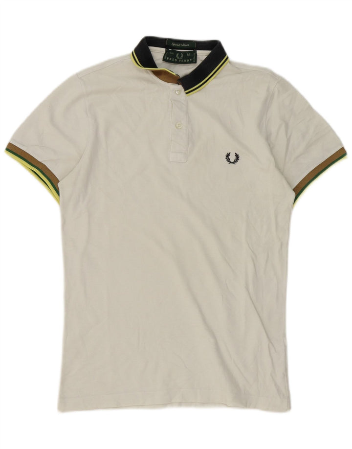Fred Perry Polo Homme Blanc Moyen Coton