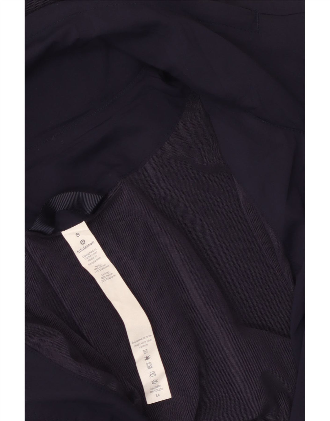 Lululemon Veste coupe-vent à capuche pour femme US 8 Medium Bleu marine Nylon