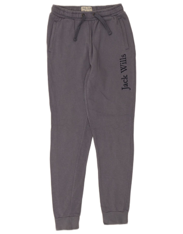 Jack Wills Pantalon de survêtement graphique pour garçon 12-13 ans Gris Coton