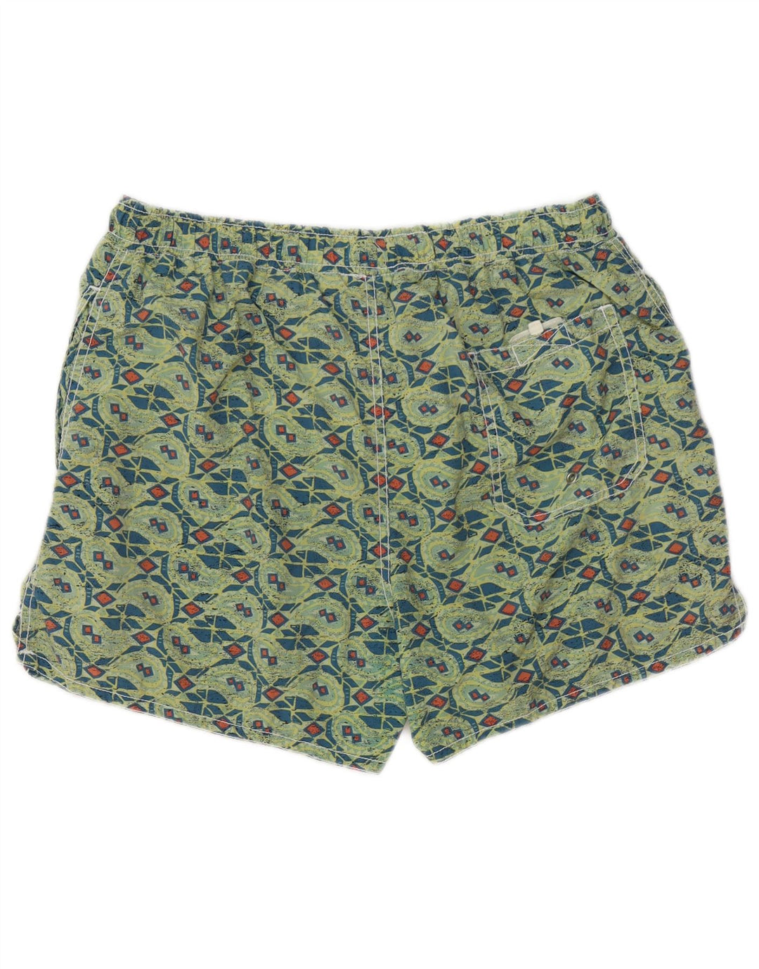 SANTO STEFANO Short de Bain Homme Vert Moyen Géométrique Polyamide