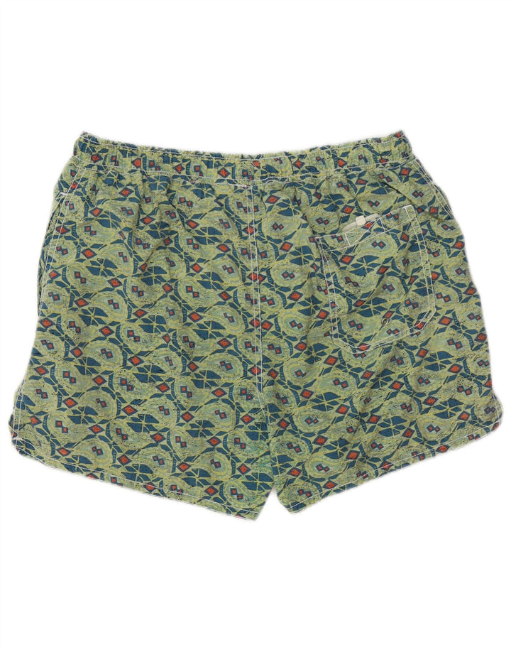SANTO STEFANO Short de Bain Homme Vert Moyen Géométrique Polyamide