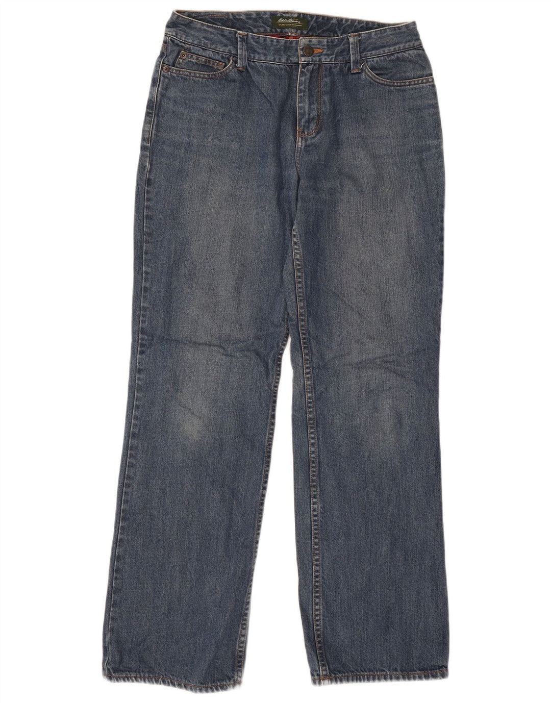 EDDIE BAUER Jean droit pour femme US 6 Medium W30 L30 Bleu Coton