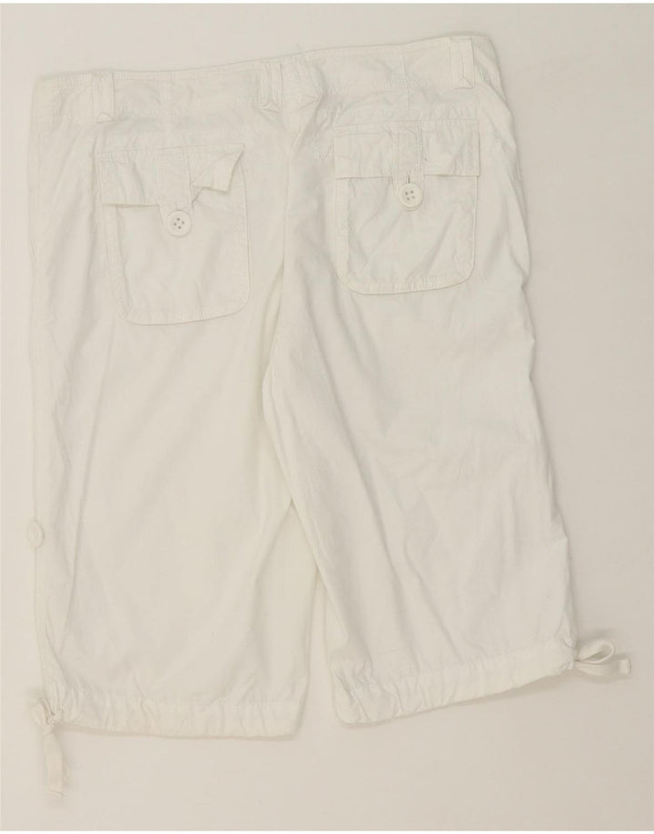 BENETTON Womens Bermuda Shorts IT 44 Medium W34 White Cotton Vintage Benetton and Second-Hand Benetton from Messina Hembry 