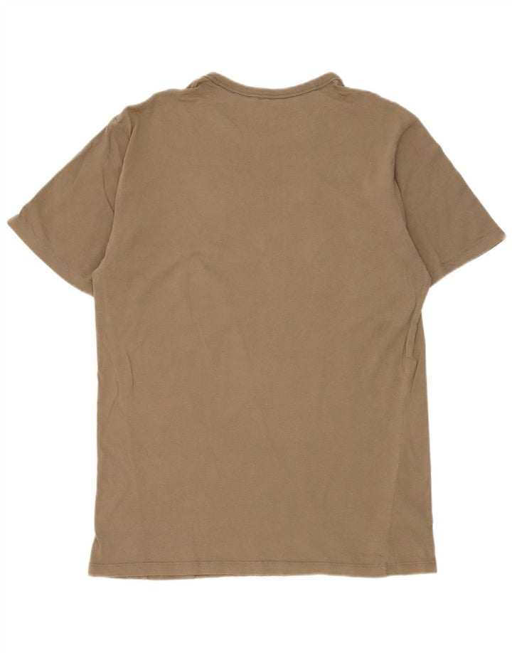 Champion T-Shirt Graphique Homme Kaki Moyen Coton