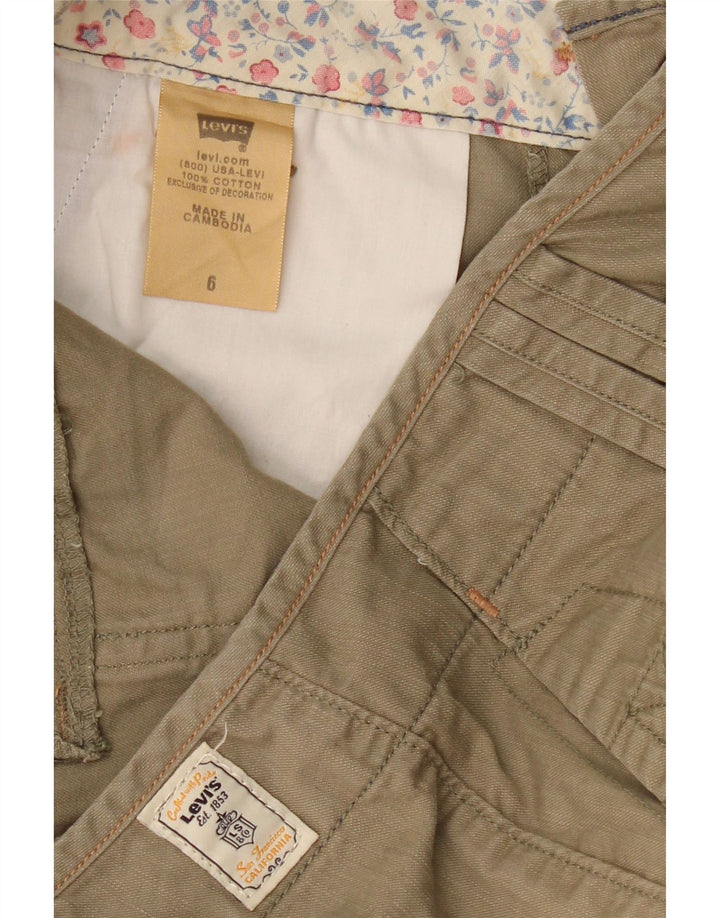 LEVI'S Womens Chino Shorts US 6 Medium W32 Khaki Cotton Vintage Levi's and Second-Hand Levi's from Messina Hembry 