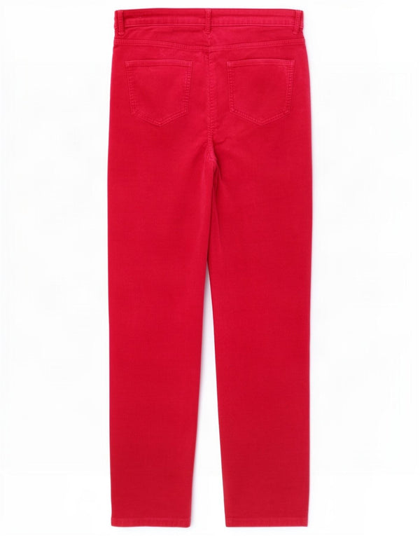 Marks & Spencer Pantalon droit en velours côtelé pour femme UK 14 Large W30 L31 Rose