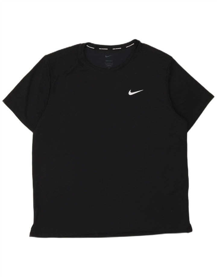 Nike Hommes Dri Fit Graphic T-Shirt Haut Large Noir Polyester