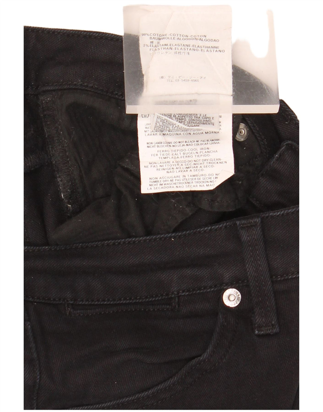 Replay Jean Slim Femme W29 L32 Noir Coton